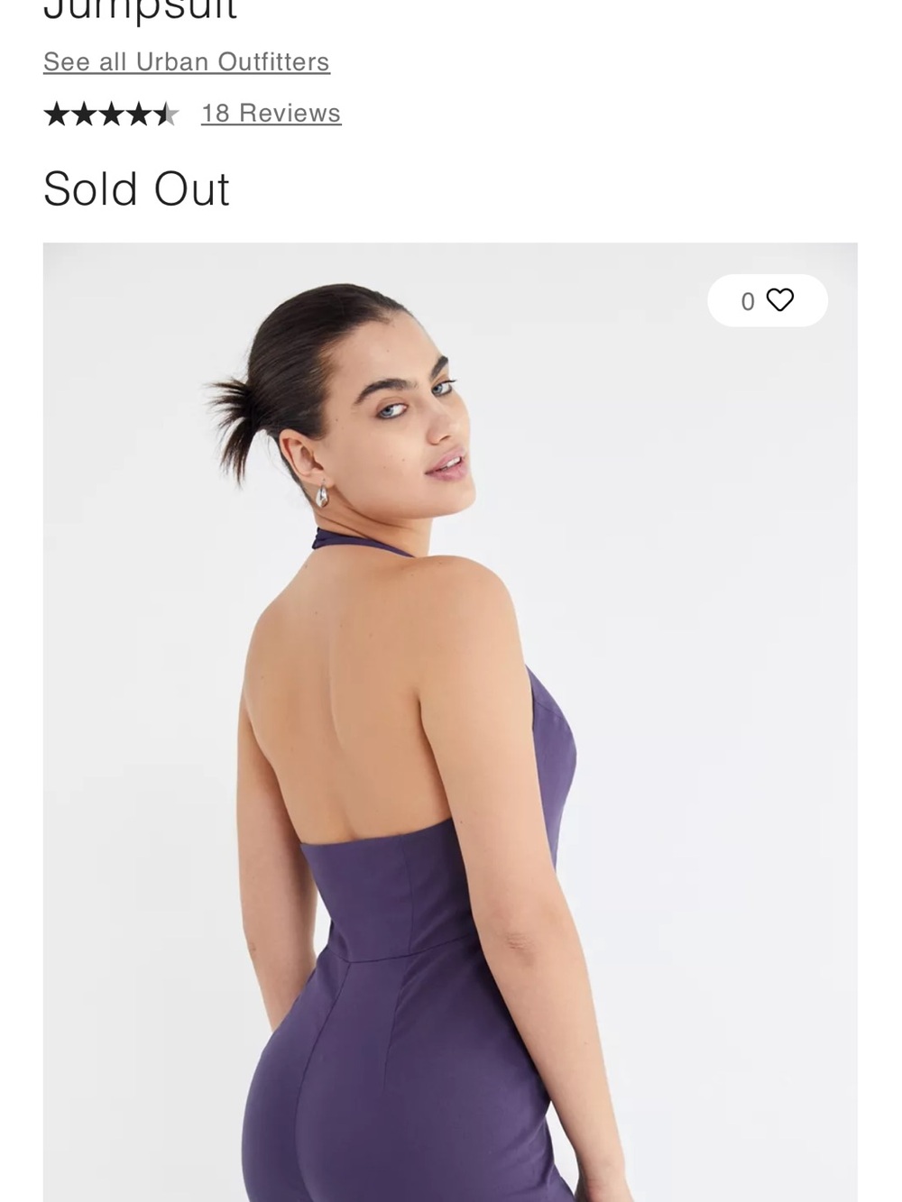 Urban Outfitters plum Halter Jumpsuit